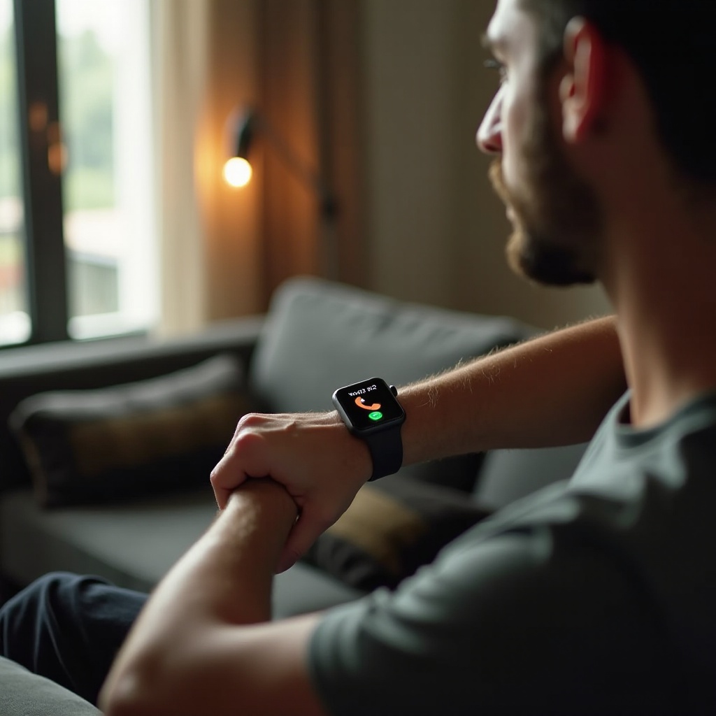 cara menerima panggilan telepon di Apple Watch