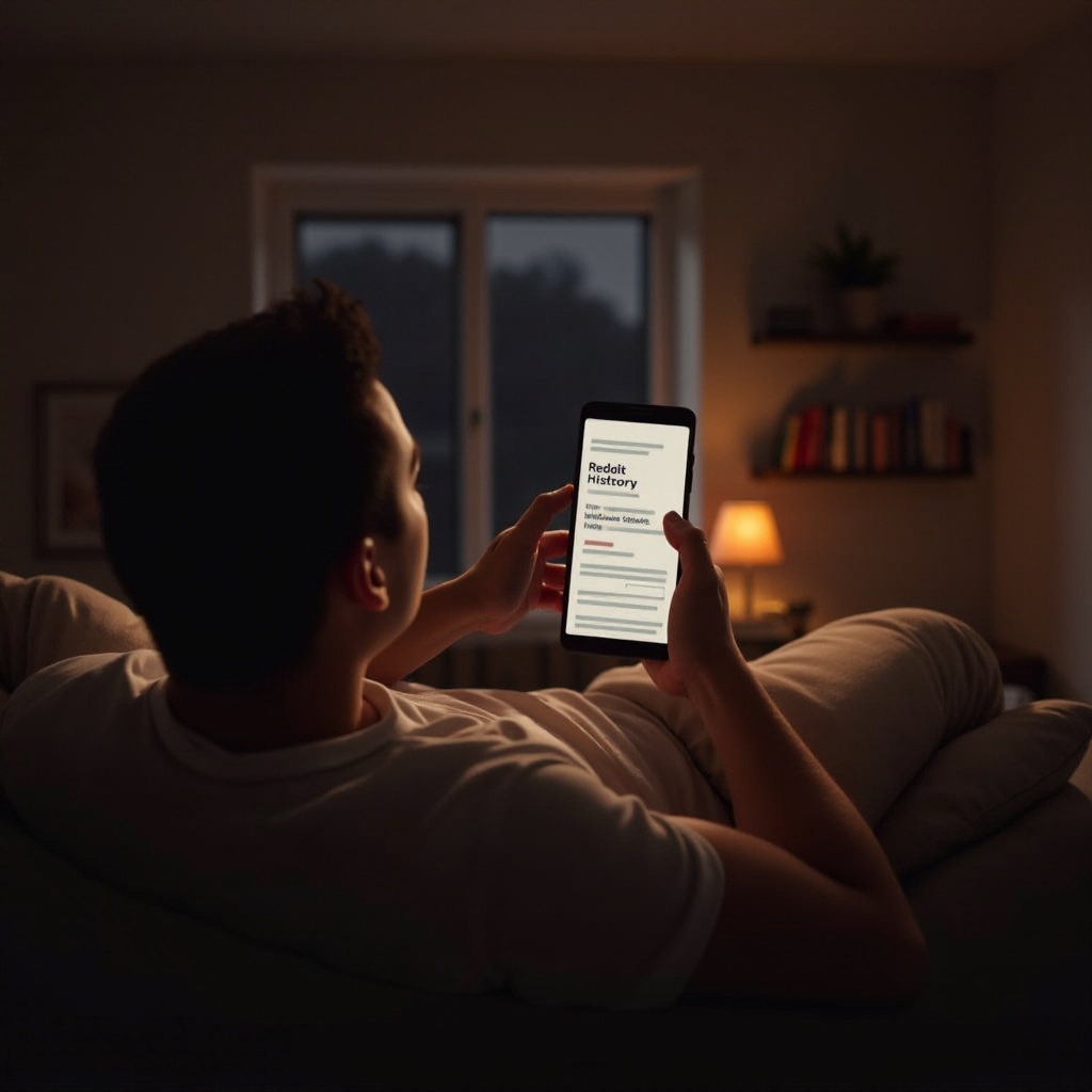 cara melihat riwayat Reddit di ponsel