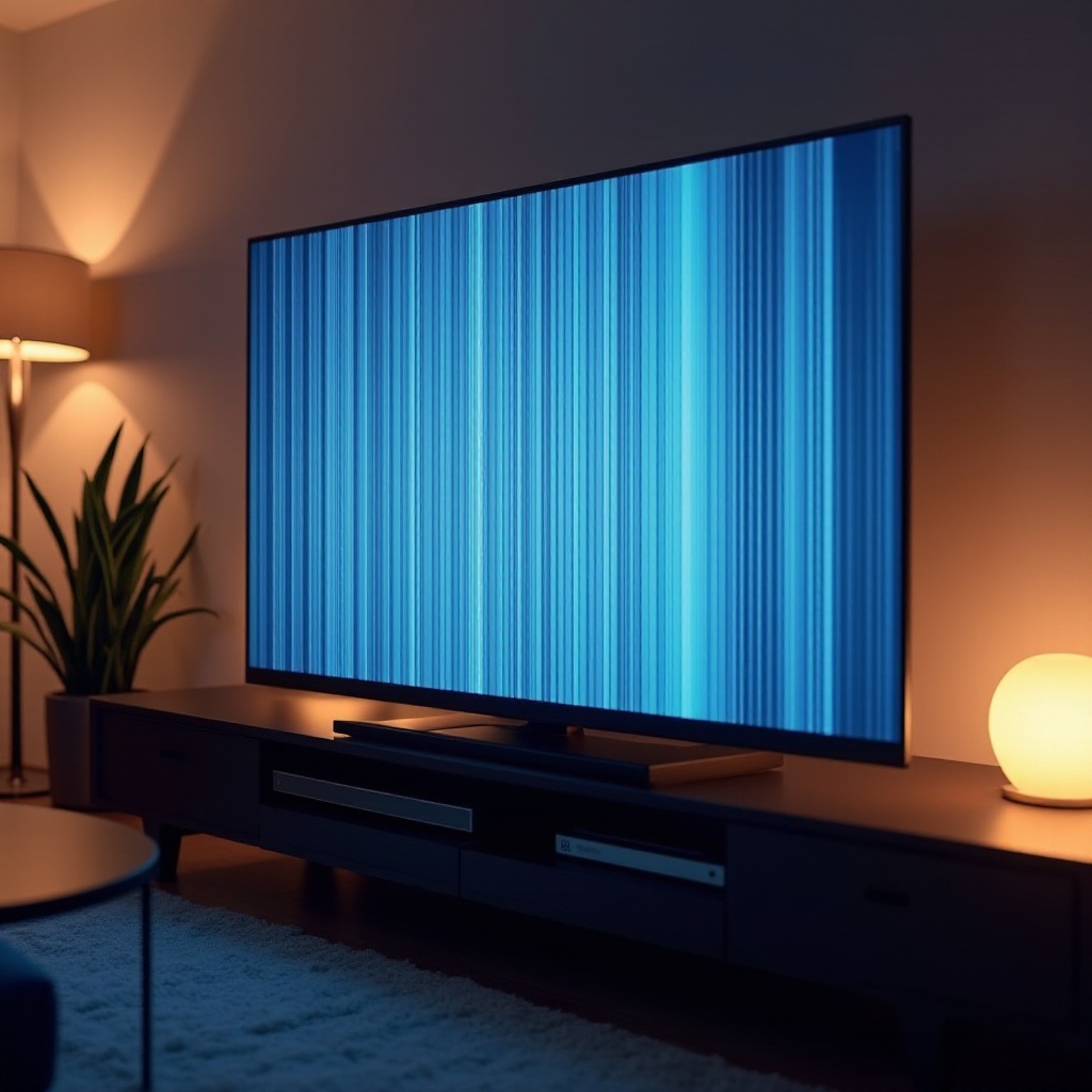 garis vertikal di TV vizio