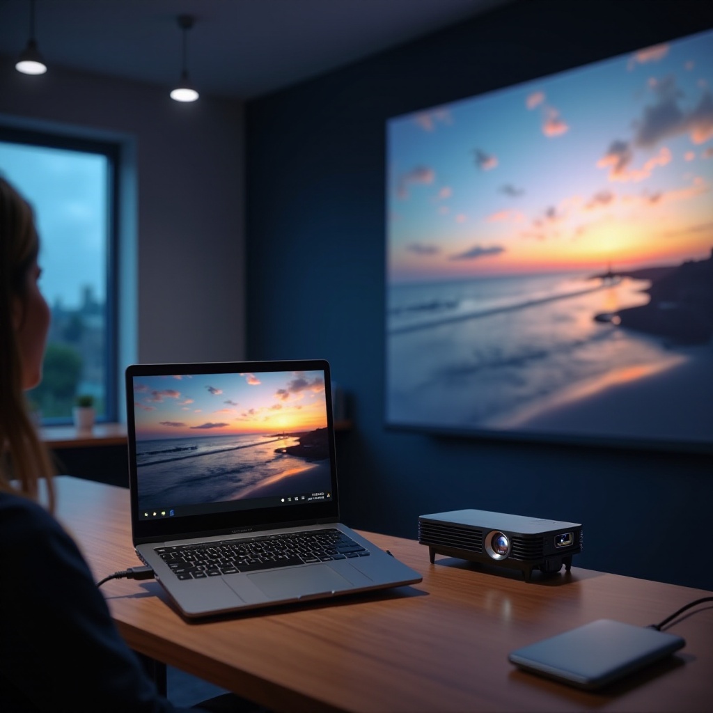 paano baguhin ang mga setting ng display sa hdmi projector ng Chromebook